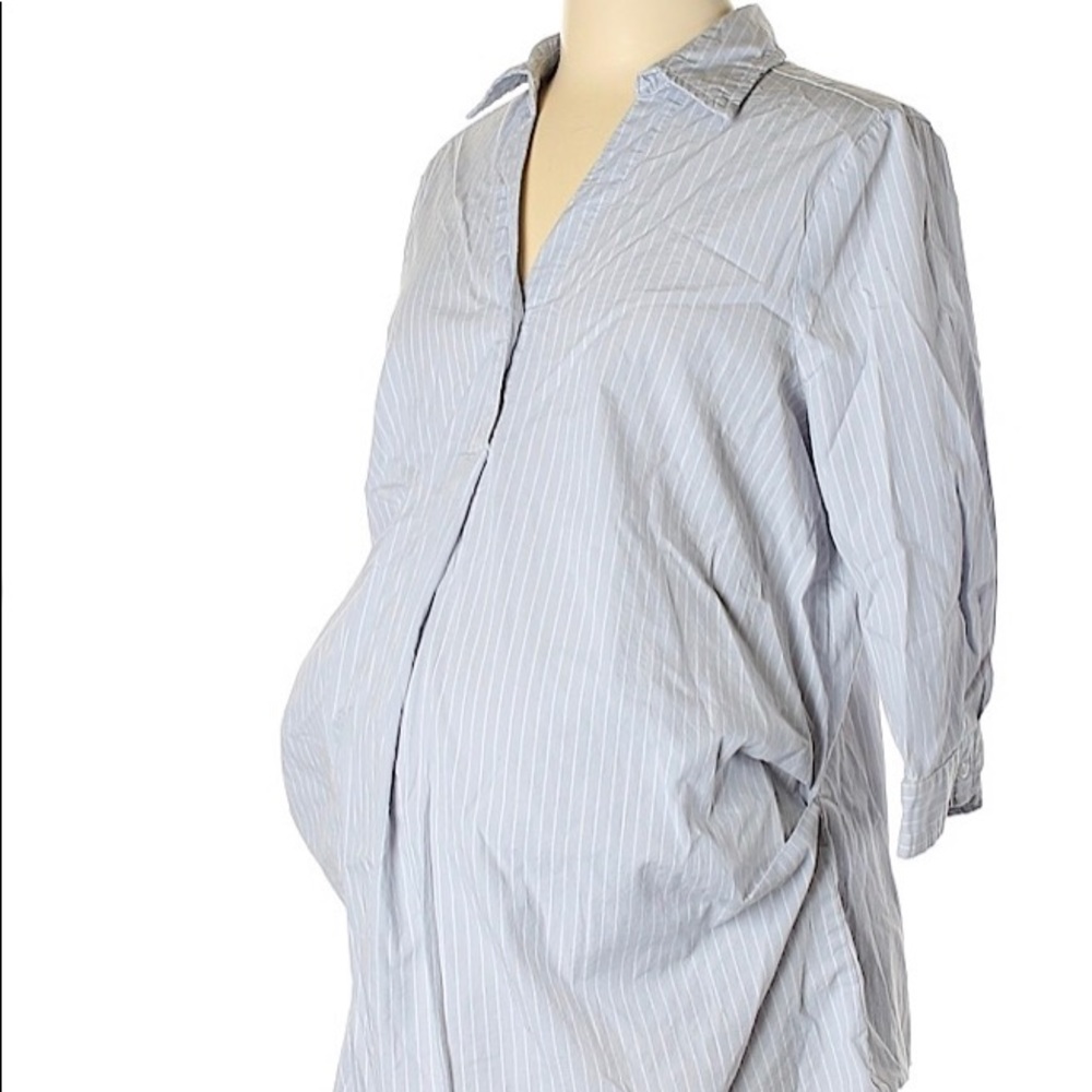 Isabel Maternity 3/4 Sleeve Collared Top